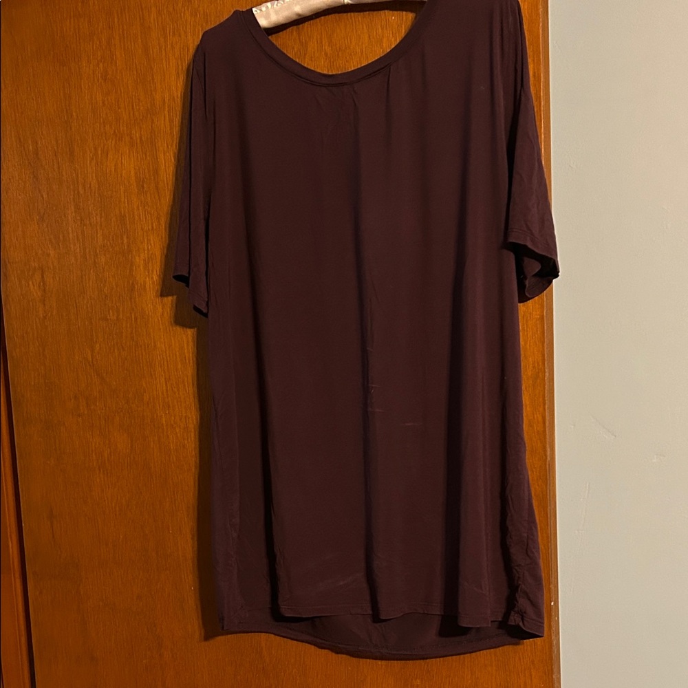 Elegant Women's plum top. Very soft. No tags. Probably L/XL